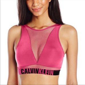 BNWT Calvin Klein Neon Pink Crop Top